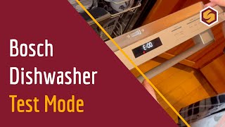 Bosch 800 Series Dishwasher: Test Mode Guide