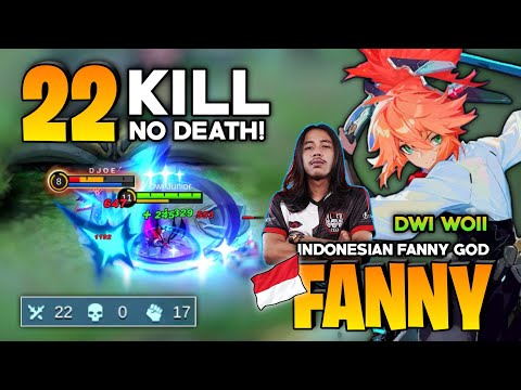 22 KILL NO DEATH! Fanny Best Build 2022 [ Former Top 1 Global Fanny Gameplay ] By Dwi Woii - MLBB