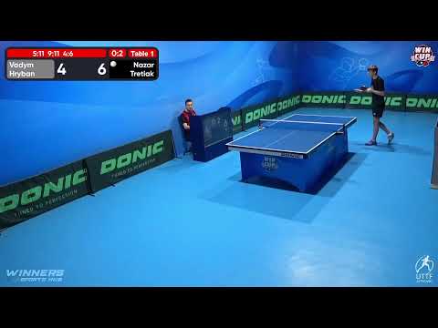 08:00 Vadym Hryban 0 - 3  Nazar Tretiak West 1 WIN CUP 25.11.2022 | TABLE TENNIS WINCUP