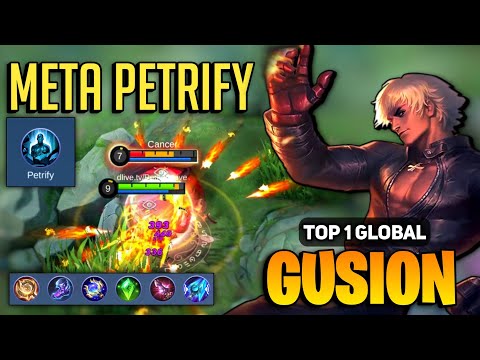 New Meta Petrify! Gusion Midlane Gameplay [ Top 1 Global Gusion Build ] dlive.tv/PorkataLive - MLBB