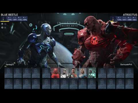 Injustice 2 1st Beta gameplay pt27 - Trying Atrocitus Again, A 20MS MATCH!