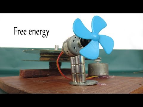How to make free energy fan by using two motor(dynamo) with magnets Video