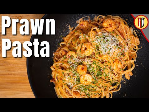 How to make prawn pasta with creamy rose sauce
