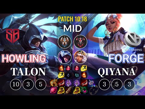 SB Howling Talon vs VG Forge Qiyana Mid - KR Patch 10.18