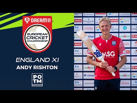POTM: A.Rishton - Championship Week, Match 11 ENG XI vs ITA Highlights | Dream11 ECC, 2022 ECC22.107