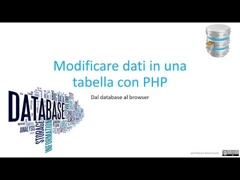 Modificare dati in una tabella con PHP