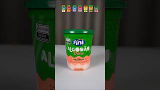 PROVEI TODOS OS SABORES DE ALGODÃO-DOCE DA FINI! 🍭#fini #algodãodoce #doce #provando #satisfatorio