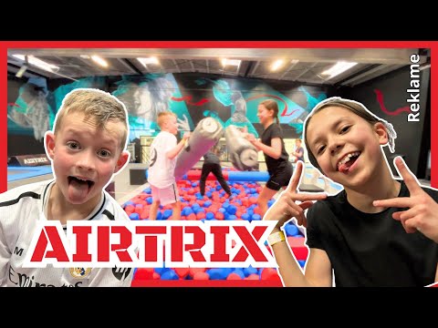 Sjov dag i AIRTRIX trampolinpark Ishøj🤸‍♀️🤩 Trampoliner, lasertag og forhindringsbaner🤪