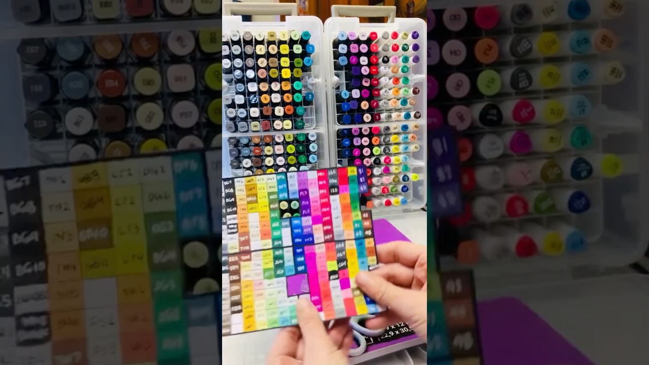 How to create an alcohol marker swatch sheet 🌈💖 #spectrumnoir #alcoholmarkers #swatches