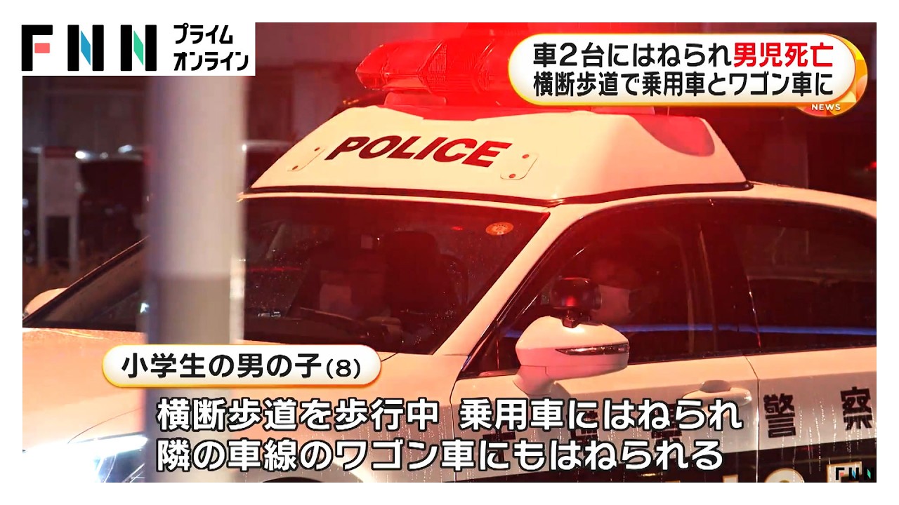 車2台にはねられ8歳男児死亡　横断歩道で乗用車とワゴン車に　千葉市（2026年03月28日）