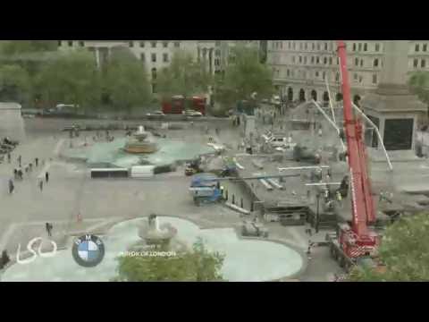 Timelapse: staging BMW LSO Open Air Classics in Trafalgar Square