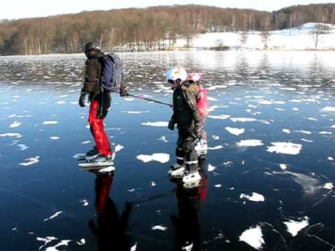 Skridskotur på skärsjön utanför Varberg