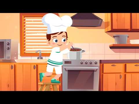 Micul bucătar - cântece animate pentru copii