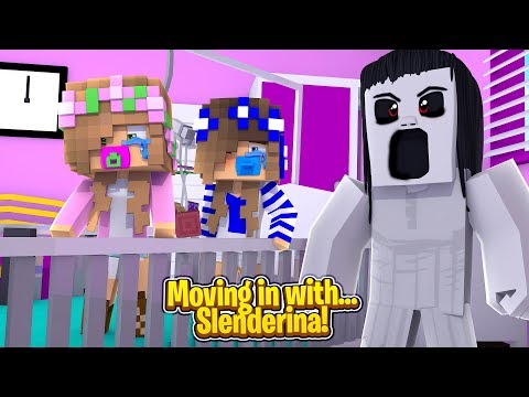 MOVING IN WITH...SLENDERINA! w/Little Carly and Britney (Minecraft).