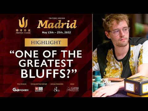 "One of the greatest bluffs?" feat. LLinusLLove - Triton Poker Madrid 2022