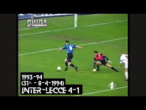 1993-94 (31^ - 08-04-1994) INTER-Lecce 4-1 Estratto 'Guida al Campionato' Italia1