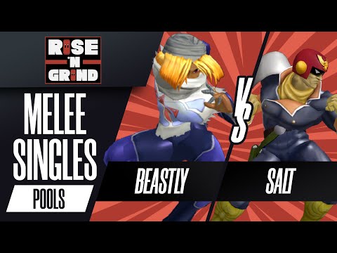 Beastly (Sheik/Fox) vs Salt (Captain Falcon) - Melee Singles Pools - Rise N Grind 2023