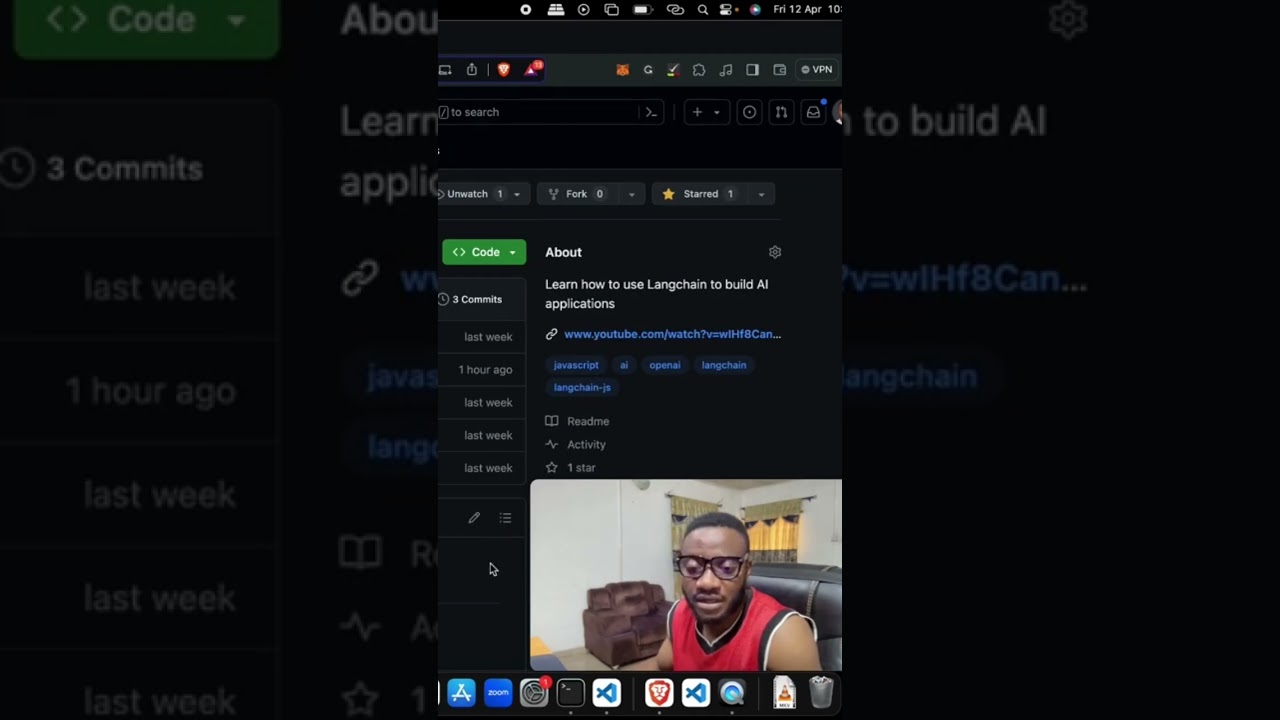 Clone a GitHub repo #repository #javascript #code #developer #coding #langchain #node #tutorials
