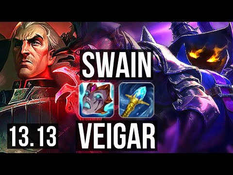 SWAIN vs VEIGAR (MID) | 9/0/6, 65% winrate, Legendary | EUW Master | 13.13