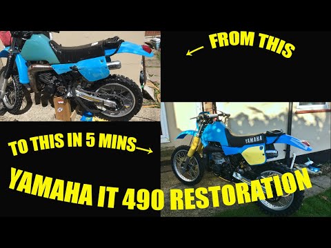 Yamaha IT 490, 5 minute restoration, Big Bore enduro. IT 490, WR500, CR500, KX500