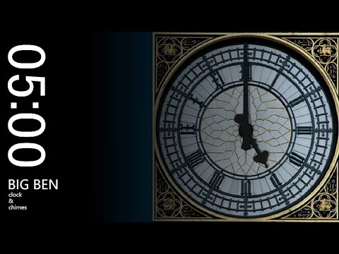 Big Ben (05:00) chimes and clock | Big Ben Digital