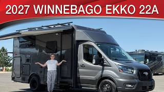 A preview image of the linked video showcasing 2027 Winnebago EKKO 22A