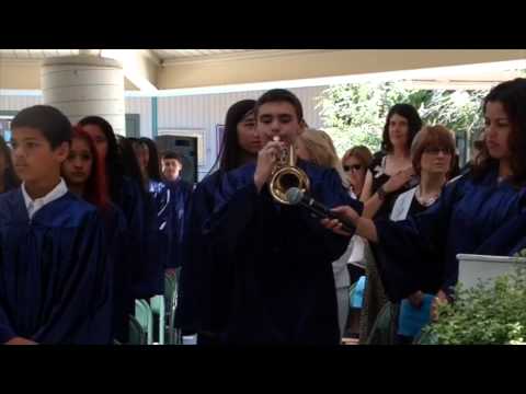 Bailey Plays Nat'l Anthem at Graduation