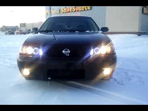 LED halo projector headlights/2003 Nissan Sentra SE-R spec v