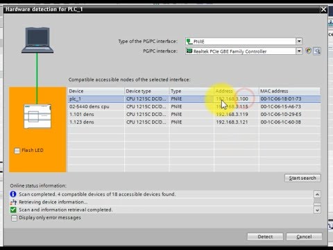 Tia Portal V13 - выгрузка проекта из ПЛК S7 1200 - upload S7 1200