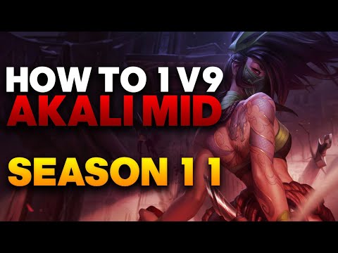 How to 1v9 on Akali in Season 11 - Akali Mid Gameplay | League of Legends