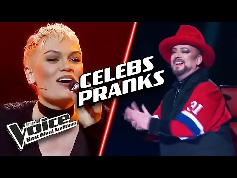 Unexpected CELEBRITY PRANKS on The Voice!