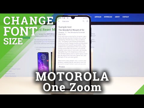 How to Change Font Size in Motorola One Zoom - Personalize Fonts