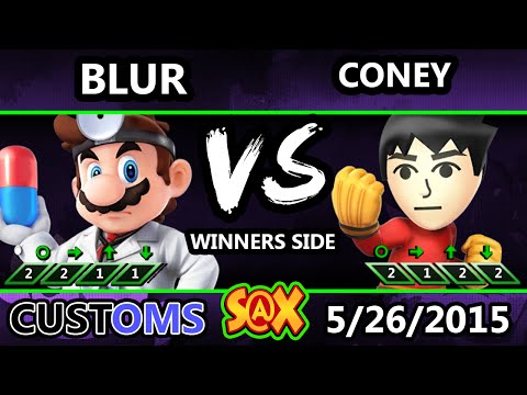 S@X 101 Customs - Blur (Dr.Mario) vs Coney (Mii-Brawler) SSB4 Tournament - Smash Wii U - Smash 4