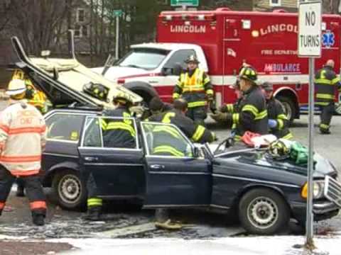 Two car crash on Route 2 in Concord, Mass., Nov. 23, 2009