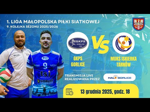Mecz 1. ligi małopolskiej siatkówki seniorów: GKPS Gorlice - Iskierka Tarnów (13 grudnia 2025)