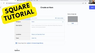 Square for Retail Create an Item Tutorial
