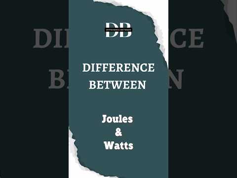Difference Between Joules and Watts | Watts to Joules: Unlocking the Power of Energy Measurements!