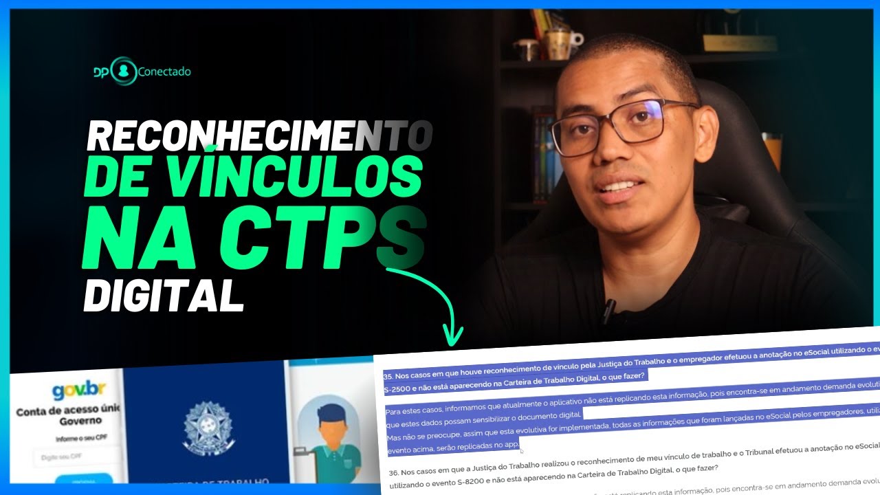 PROCESSOS TRABALHISTAS: RECONHECIMENTO DE VINCULO NO S-2500 JÁ ESTÃO ATUALIZADOS NA CTPS DIGITAL