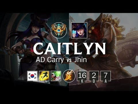 Caitlyn AD Carry vs Jhin - KR Challenger Patch 8.8