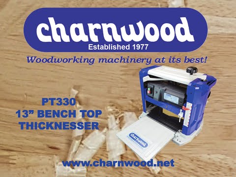 Charnwood Machinery's PT330 Bench Top 13″ Thicknesser, 1800w Motor