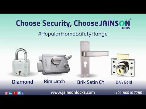 Jainson Combination Diamond Padlock 65mm, Chrome