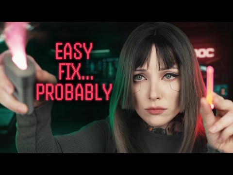 Implants Check-up ASMR // light triggers, instructions, cyberpunk