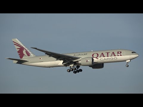 *F1 Cargo* Qatar Cargo Boeing 777-F(A7-BFV) arriving at Las Vegas!