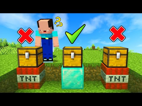 BALON KAFA İLE YANLIŞ SANDIĞI SEÇERSEN TROLLENİRSİN ! - Minecraft
