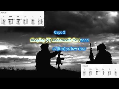 Yellow River by Chrisite (Capo 2) play along with scrolling guitar chords & lyrics (D Shape chords)