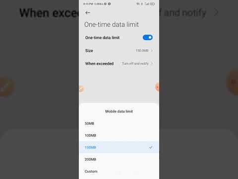 poco F2 pro Data Limit Setting How to Set hotspot Data Limit in internet data Warning setting