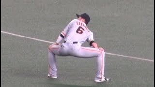 20190919 下半身の張りからスタメン復帰した坂本勇人の試合前の様子 3