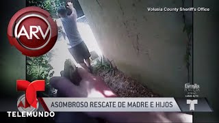 Aterrador rescate de una mujer y sus tres hijos | Al Rojo Vivo | Telemundo