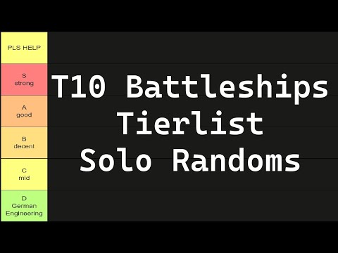 A World of Warships Tierlist: Battleships (randoms)
