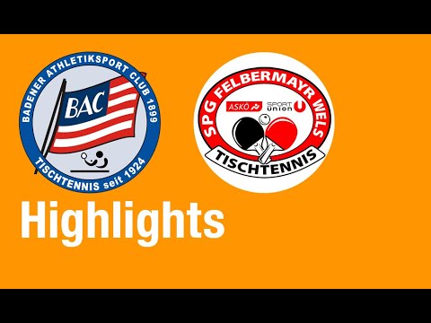 win2day Tischtennis Bundesliga Herren Highlights //  AC Baden vs SPG Felbermayr Wels